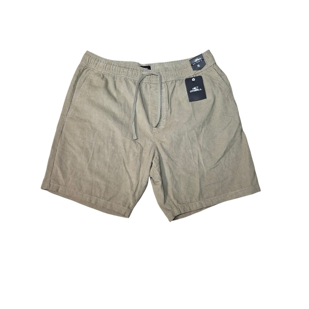 O'Neill Beige Corduroy Pull-On Shorts‎ Men's XL Aboe-Knee 9" Inseam NWT Cotton